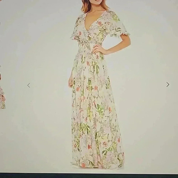 MAC DUGGAL FLORAL MULTI DRESS SIZE 2 - Picture 1 of 7